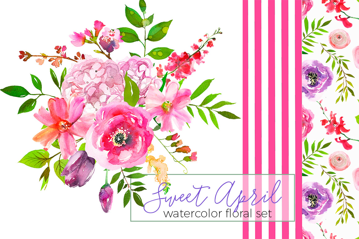 free watercolor flowers clipart - photo #49