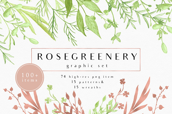 RoseGreenery Graphic Set