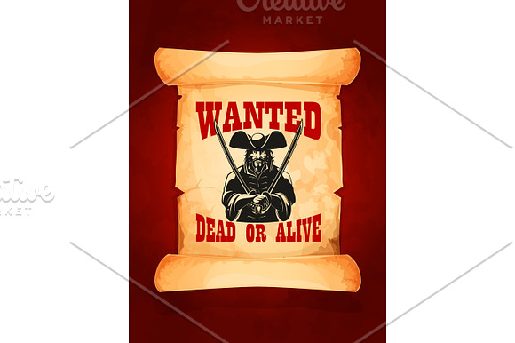 Wanted Dead Or Alive Vector Poster