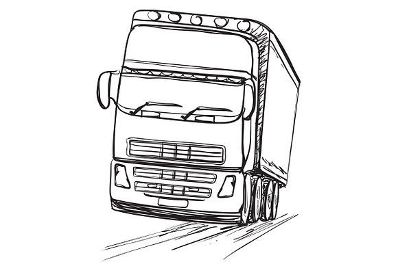 Truck Sketch Delivery Service