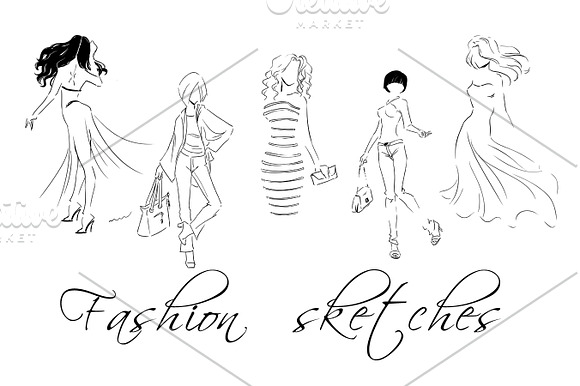 Fashion Sketches Set