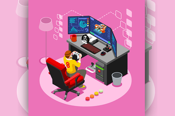 Computer Video Game Isometric Gaming