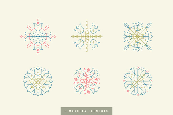 6 Mandalas With Design Elements
