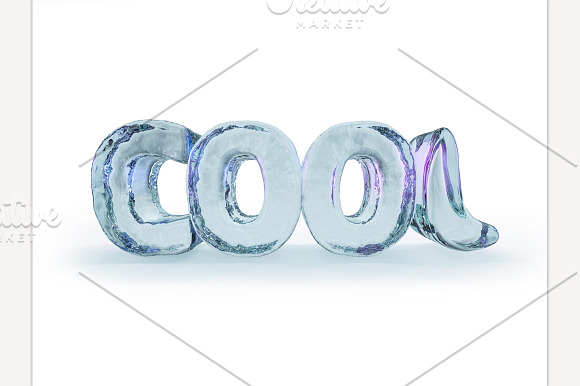 Word COOL Made From Ice