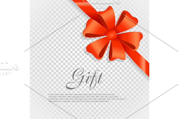 Gift Red Wide Ribbon Bright Bow With Two Petals