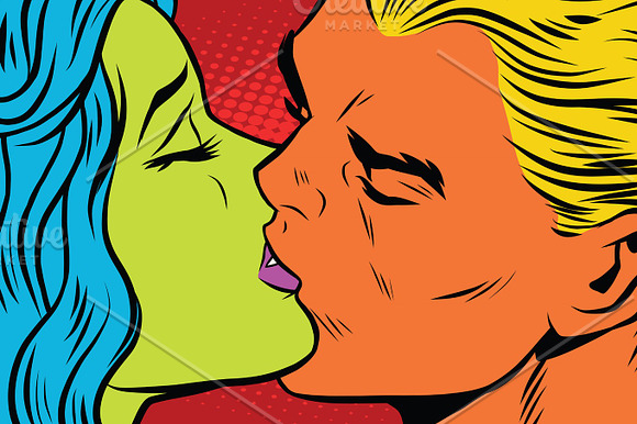 Female Alien And Male Mutant Kiss Love Couple