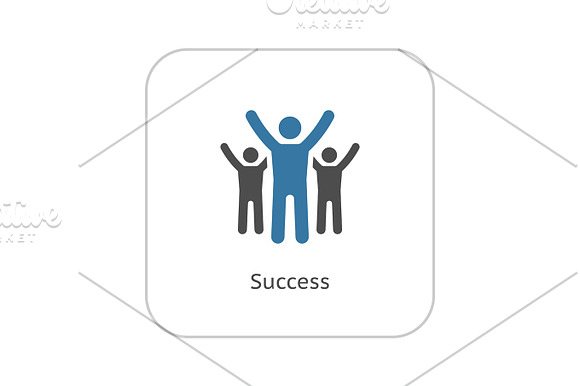 Success Icon Business Concept Flat Design