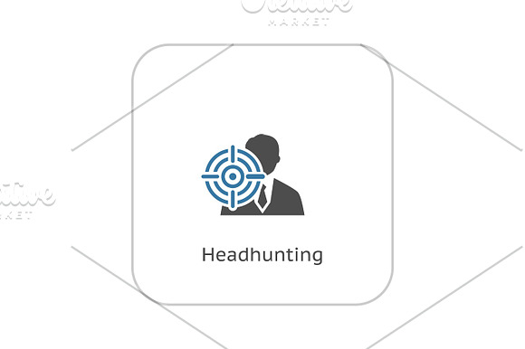 Headhunting Icon Business Concept Flat Design