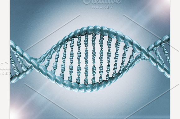 DNA Model 3D Rendering