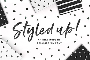 Styled up!Brush Calligraphy Font Duo