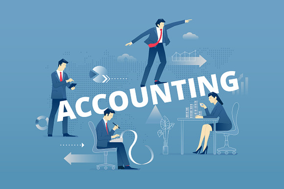 An image of 'Accounting' surrounded by accountants