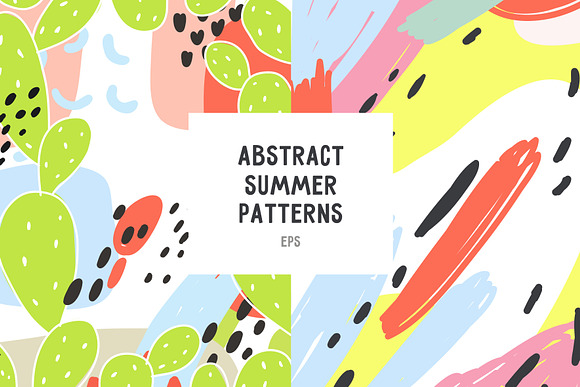Hand Drawn Abstract Summer Patterns