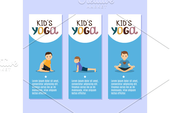 Yoga Kids Flyers Design With Boys