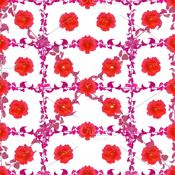 Colorful Floral Collage Seamless Pattern