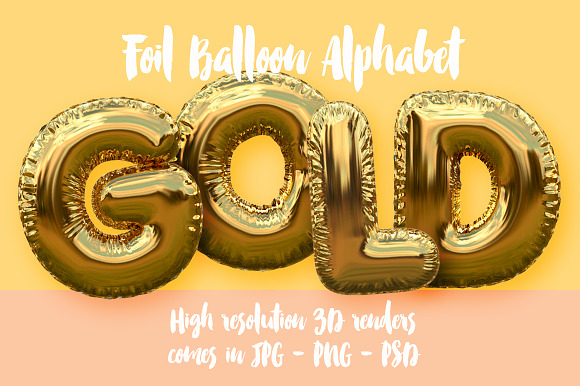 Gold Foil Balloon Alphabet