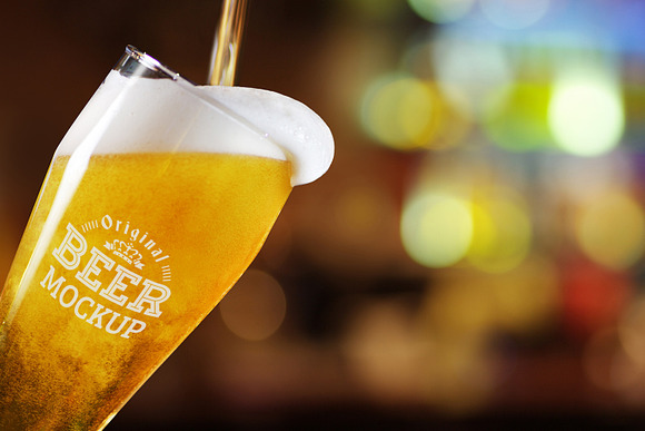 Free Beer Glass Mock-up#67