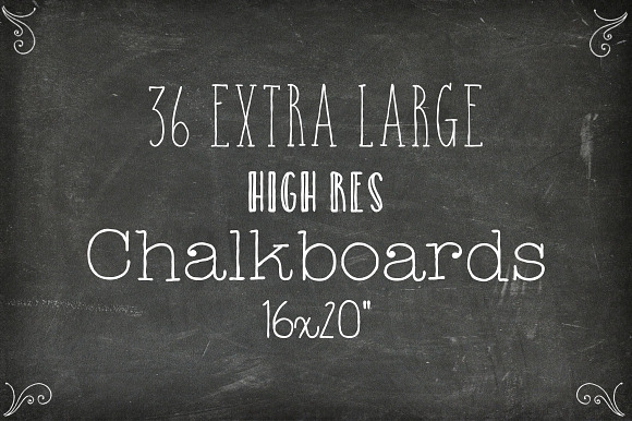 36 Chalkboard Backgrounds XL Edition - Textures