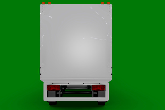Blank Truck Trailer Transparent Back in Product Mockups - product preview 8