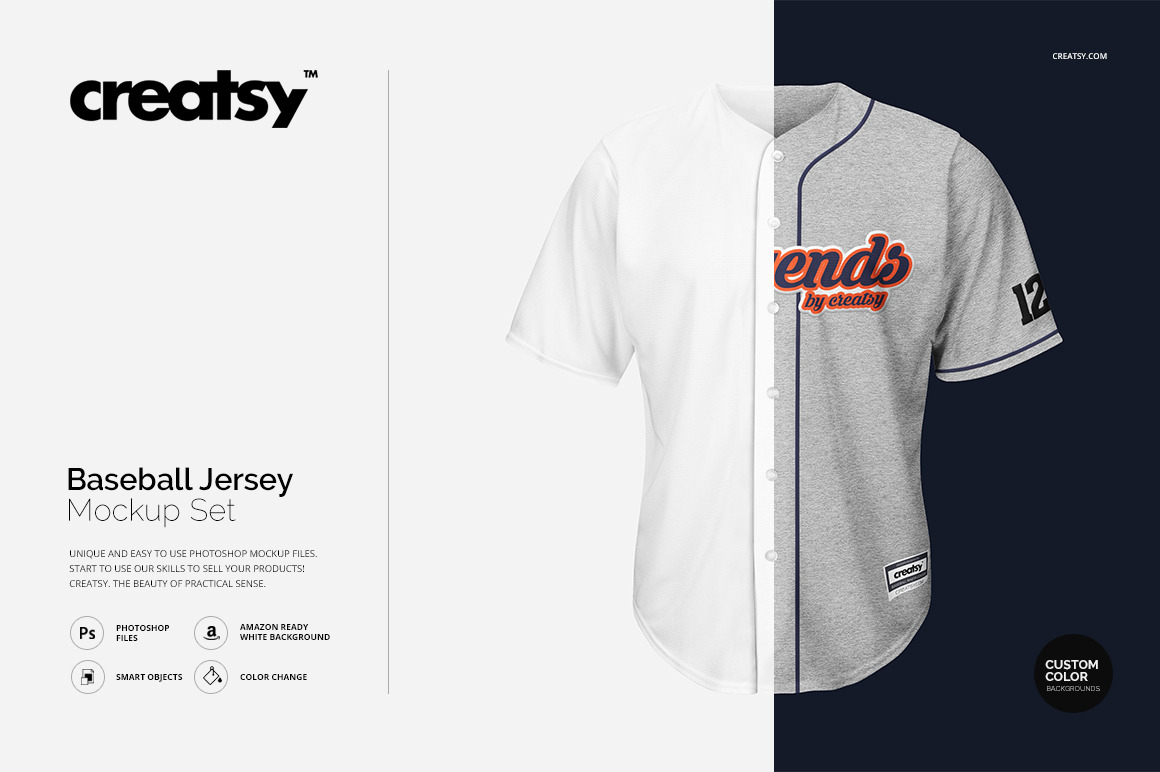 Download Baseball Jersey Mockup Set ~ Product Mockups ~ Creative Market