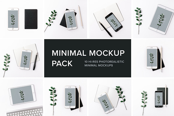 Free Minimal Mockup Pack Photorealistic