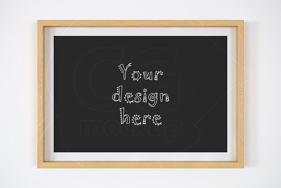 Wood Matted Frame 8x12 Inch Mockup