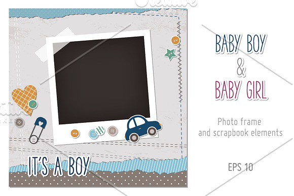 Baby Boy And Baby Girl Photo Frames
