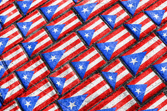 Puerto Rico Flag Urban Grunge Pattern
