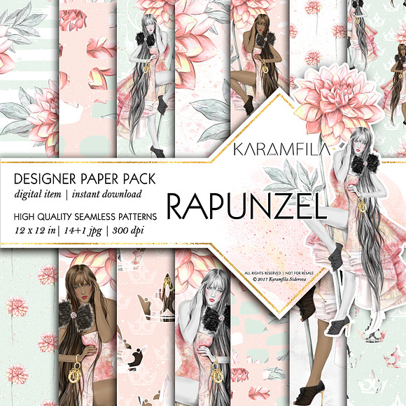 Rapunzel Digital Paper