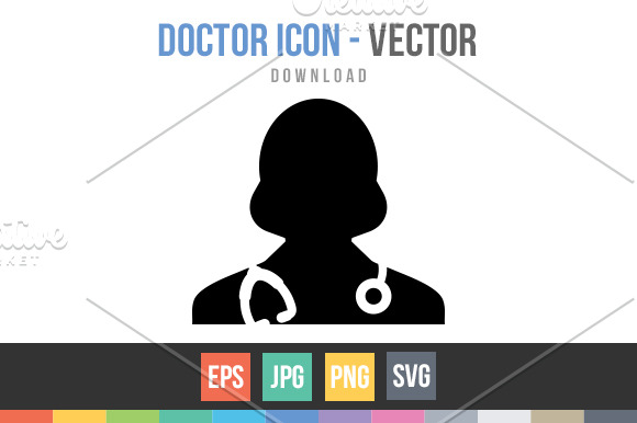 Female Doctor Icon Avatar Vector