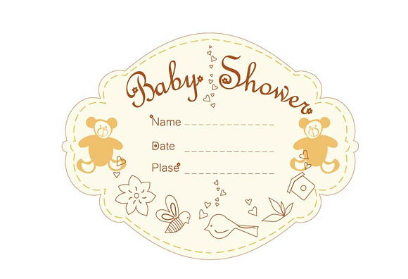 Baby Shower Template Card