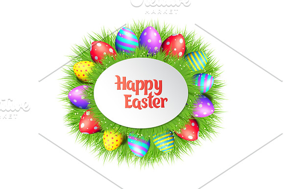 Happy Easter Eggs Frame