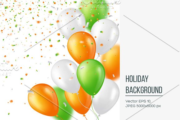 Holiday Background With Balloons