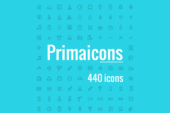 Primaicons Outline Icons Font