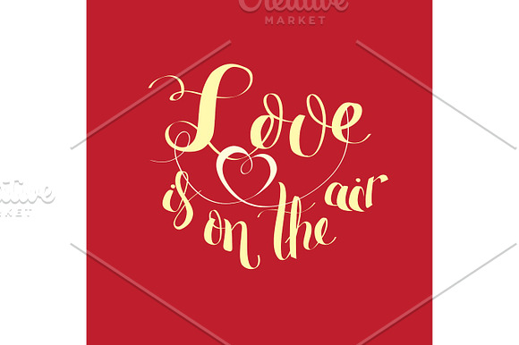 Love In On The Air Typography Brush Lettering