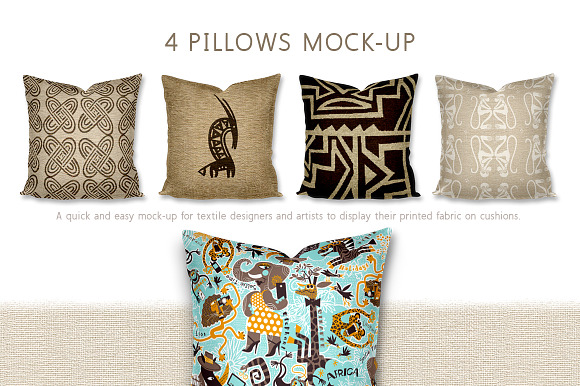 Download Multiple Pillow/Cushion 4 in a row