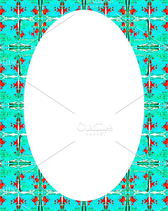 Circle Frame Background With Decorated Borders
