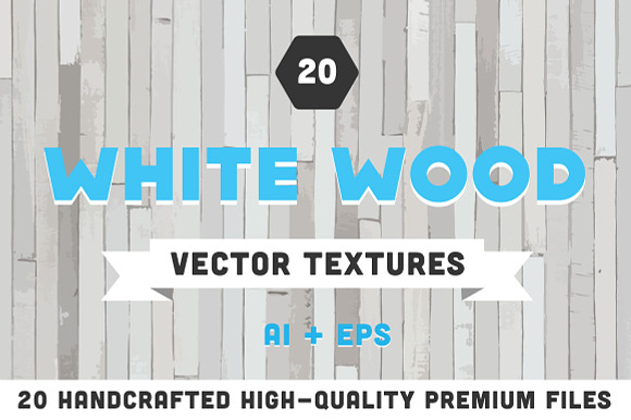 20 White Wood Vector Textures