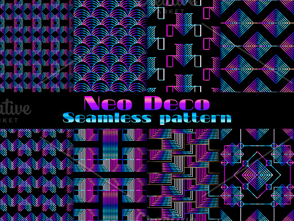 Neo Deco Seamless Pattern Set