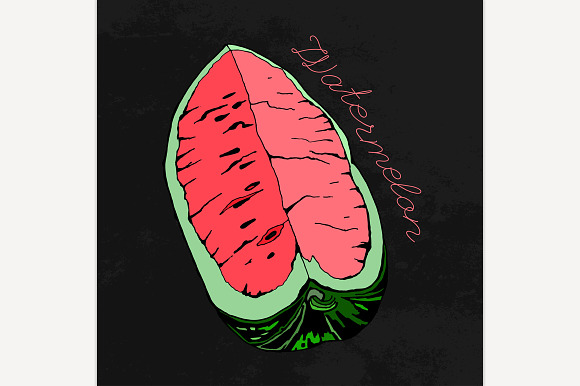 Hand Drawn Watermelon Image