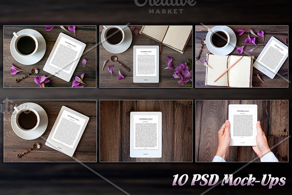 Download E-Book Reader,10 PSD Mock-Ups,BUNDLE