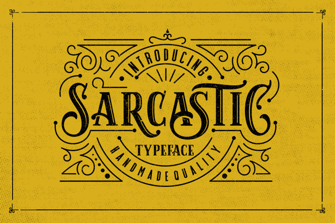 Sarcastic Typeface Extras Display Fonts Creative Market