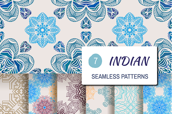 7 Indian Seamless Patterns
