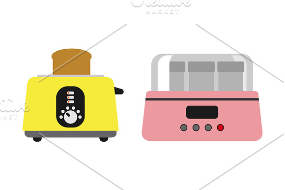 Old Fashioned Toaster Vector Illustration Kitchenware Appliance Hot Symbol Electric Tool And Domestic Yogurt Electrical Cooking Stove Household Technology