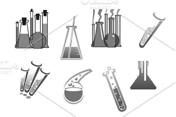 Chemistry Vector Icons Chemical Tubes Tests