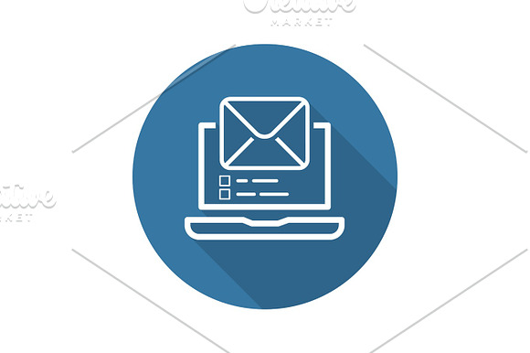 Email Marketing Icon Flat Design