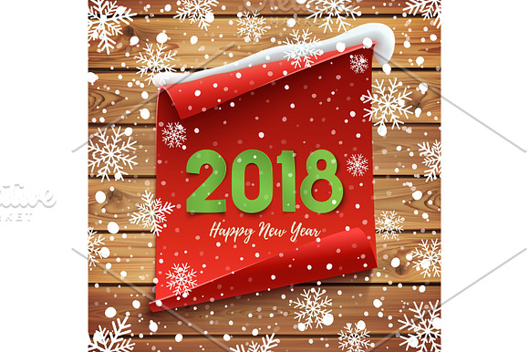 Happy New Year 2018 Greeting Card