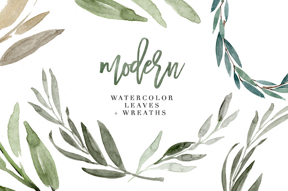 watercolor leaves clipart - photo #16