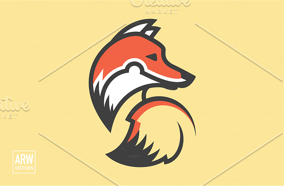Clean and Minimal Fox Logo in Illustrations