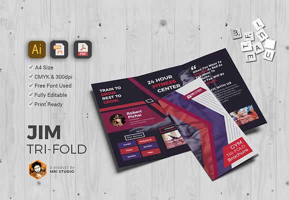 Creative GYM Tri-Fold Brochure