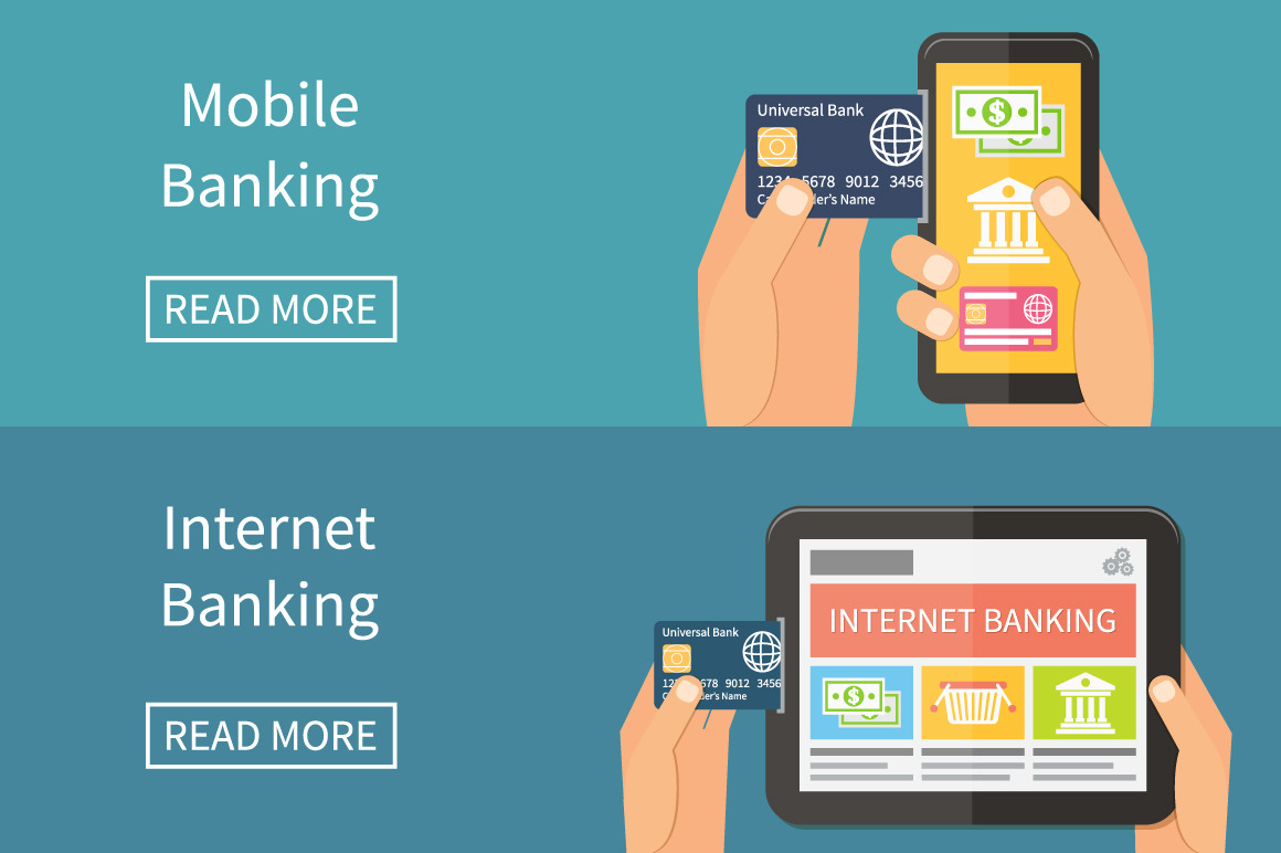 Internet Mobile Banking ~ Illustrations ~ Creative Market